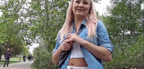  GERMAN SCOUT - CURVY COLLEGE TEEN TALK TO FUCK AT REAL STREET CASTING FOR CASH